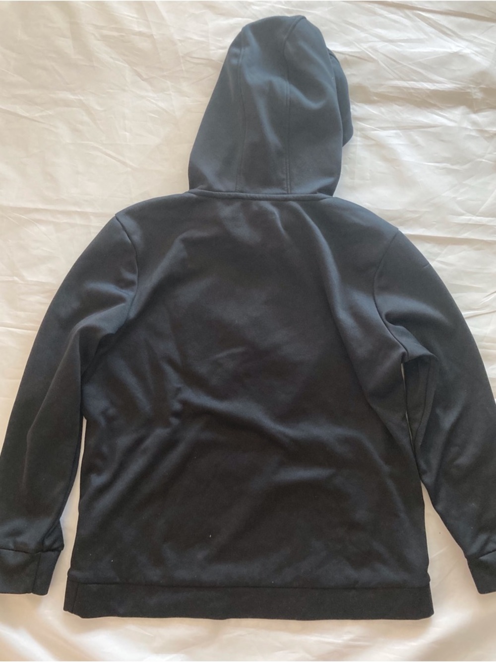 Under Armour Girls Armour Fleece Iridescent Big Logo Hoodie-Black/Gold Youth XL - Picture 3 of 10